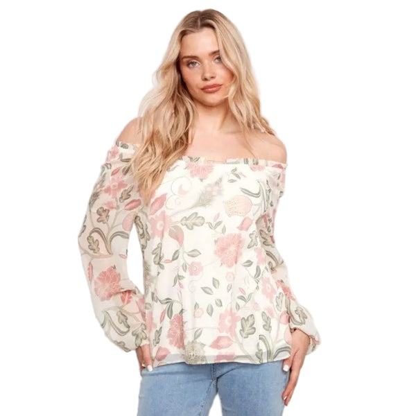 Sutton Printed Off - Shoulder Blouse - Lady of the Lake