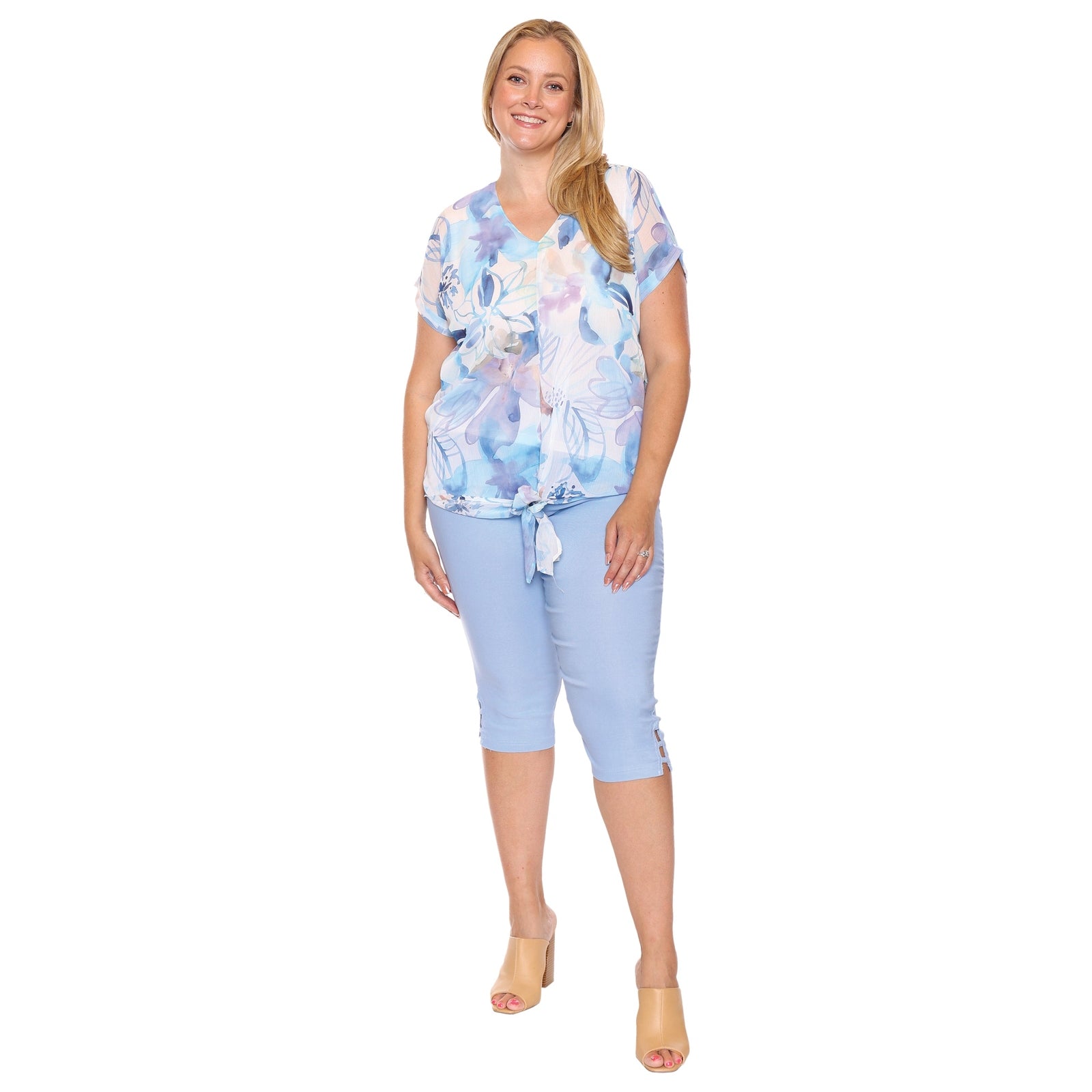 Sydney Chiffon Top With Tie Front