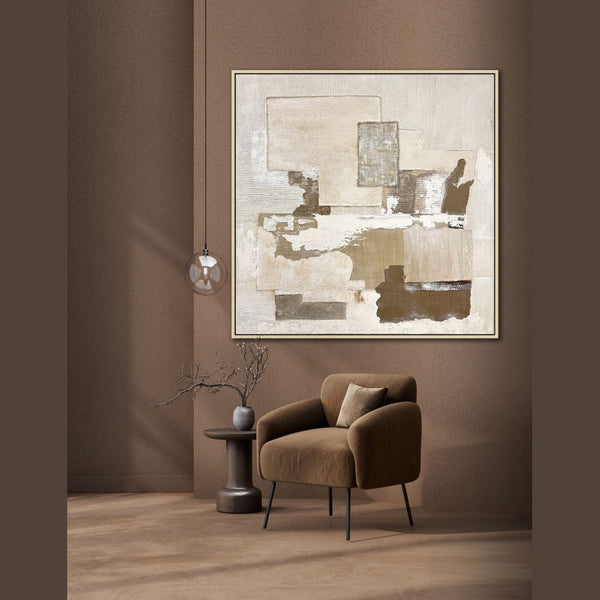 Tactile Echoes - Heavenly Textured Canvas In Floating Frame - Lady of the Lake