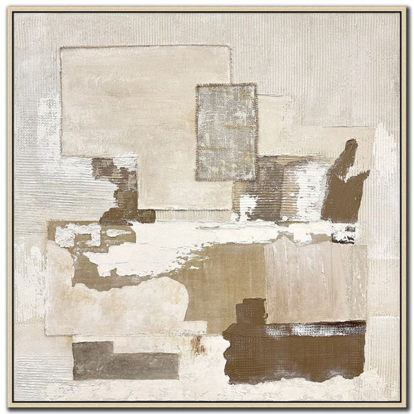 Tactile Echoes - Heavenly Textured Canvas In Floating Frame - Lady of the Lake