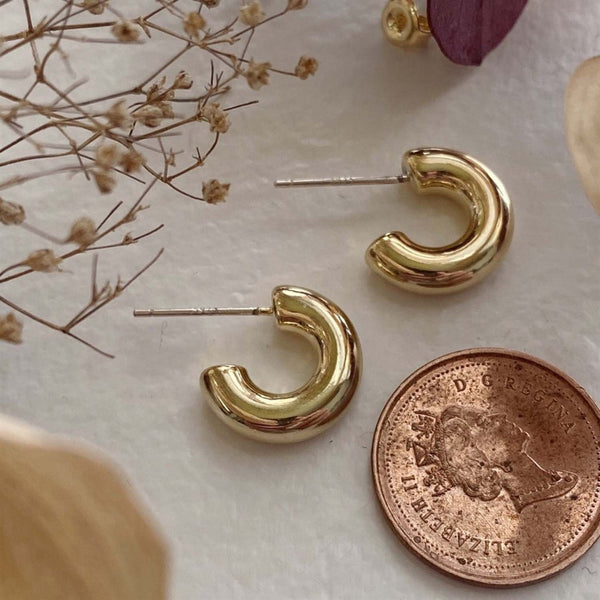 Tala Chunky Hoops With Sterling Silver Posts - Lady of the Lake