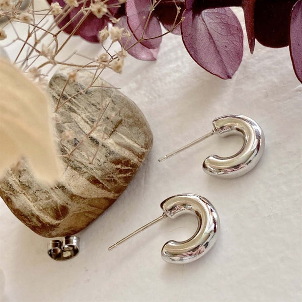 Tala Chunky Hoops With Sterling Silver Posts - Lady of the Lake