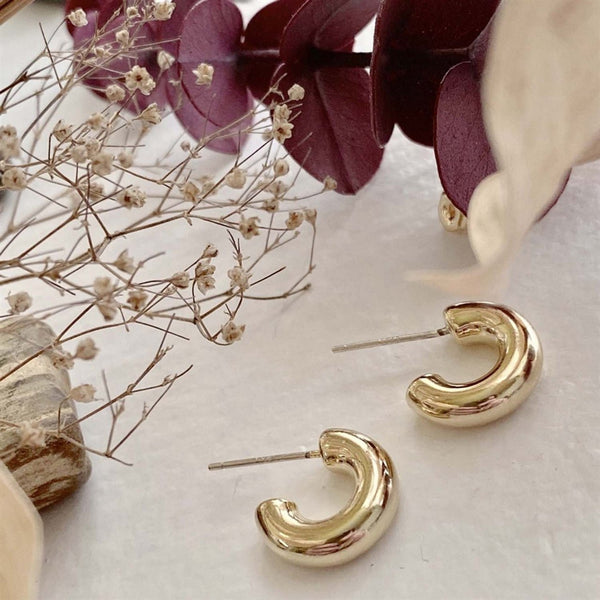 Tala Chunky Hoops With Sterling Silver Posts - Lady of the Lake