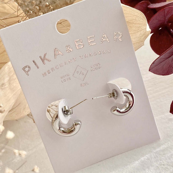 Tala Chunky Hoops With Sterling Silver Posts - Lady of the Lake