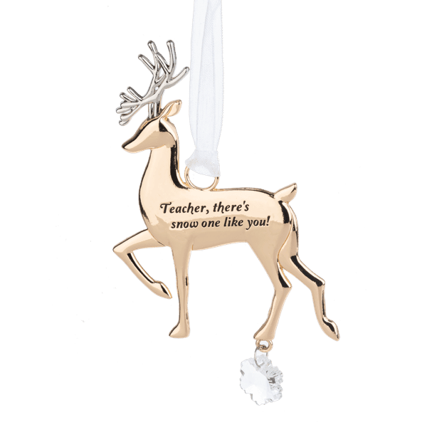 Teacher, There's Snow One Like You Reindeer Ornament