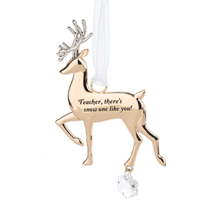 Teacher, There's Snow One Like You Reindeer Ornament