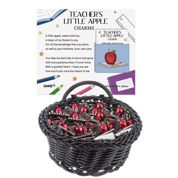 Teacher's Little Apple - Apple & Notebook Charm - Lady of the Lake