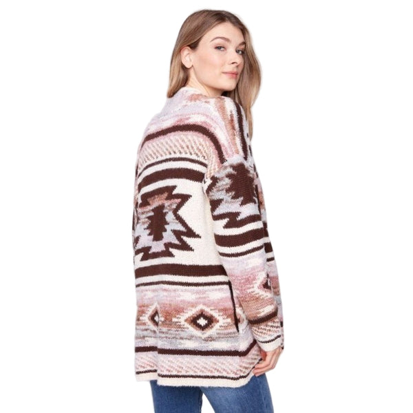 Tessa Space Dye Jacquard Cardigan - Lady of the Lake