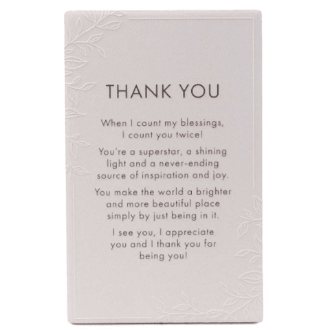 Thank You Plaque - Lady of the Lake