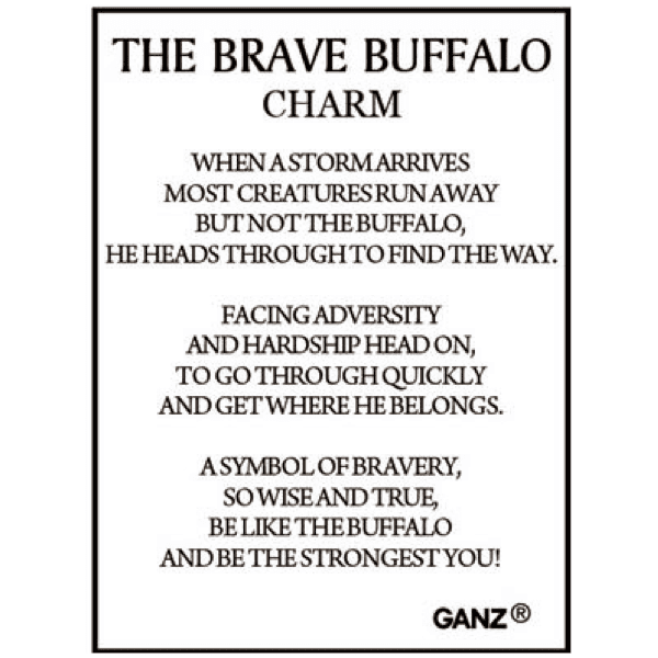The Brave Buffalo - Buffalo Charm - Lady of the Lake