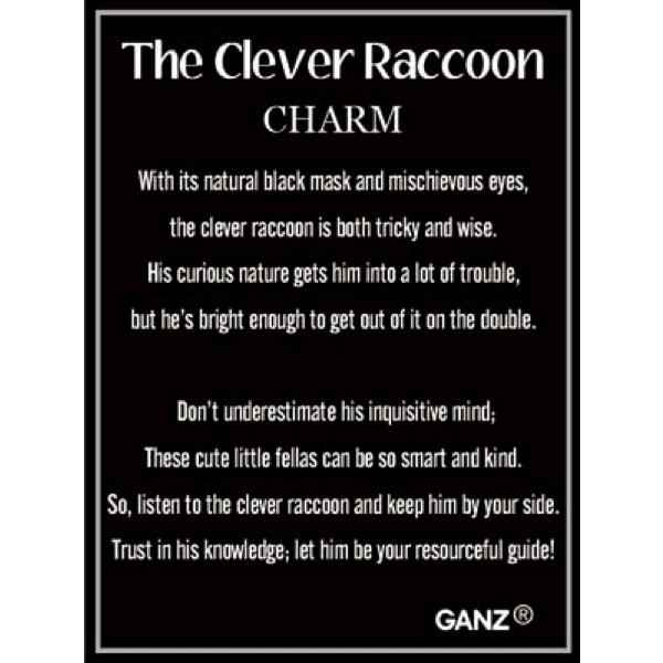 The Clever Racoon - Racoon Charm - Lady of the Lake