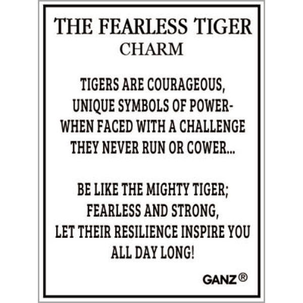 The Fearless Tiger - Tiger Charm - Lady of the Lake