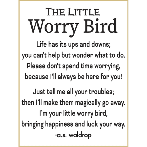 The Little Worry Bird Charm