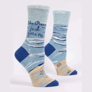 The Ocean Just Gets Me Women's Crew Socks