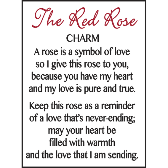 The Red Rose - Rose Charm