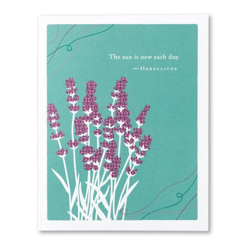 The Sun is New Each Day - Greeting Card - Get Well - Lady of the Lake
