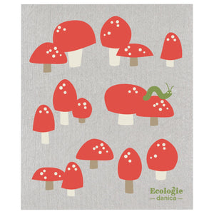 Totally Toadstools Swedish Dishcloth - Lady of the Lake