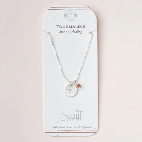 Tourmaline - Stone Of Healing - Stone Intention Charm Necklace