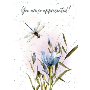 Tranquil Dragonfly - Greeting Card - Thank You