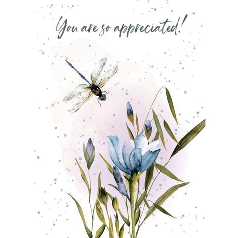 Tranquil Dragonfly - Greeting Card - Thank You