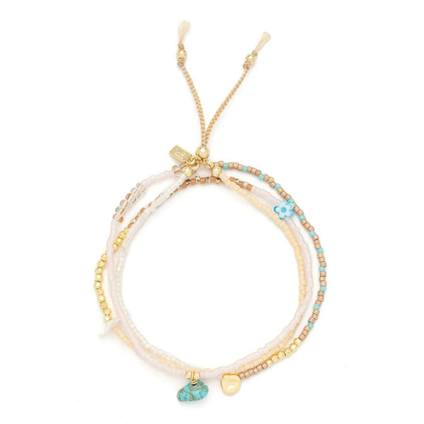 Tranquility | Turquoise - Mixed Media Bracelet / Necklace - Lady of the Lake