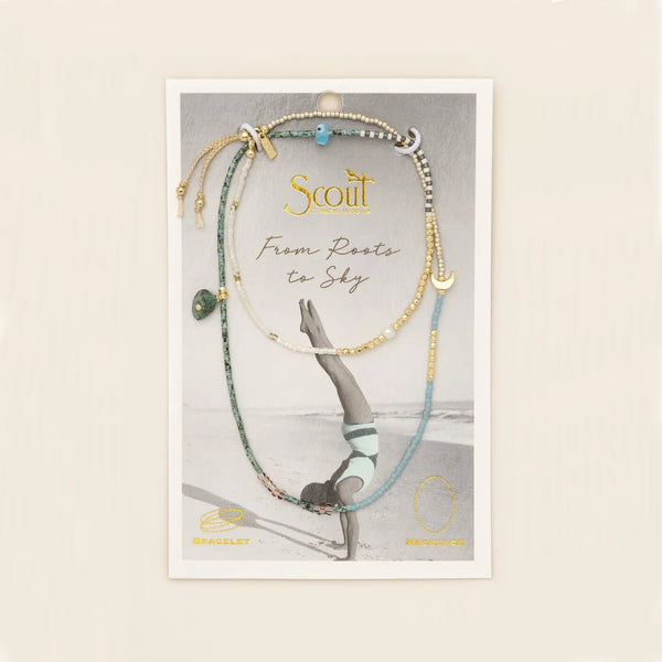Transformation | African Turquoise - Mixed Media Bracelet / Necklace - Lady of the Lake