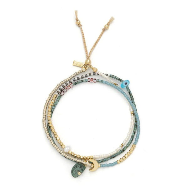 Transformation | African Turquoise - Mixed Media Bracelet / Necklace - Lady of the Lake