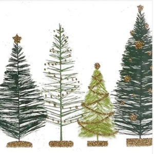 Trimmed Christmas Trees - Paper Napkins