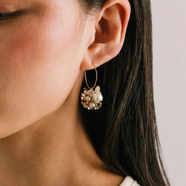 Trinket Cluster Hoop Earrings - Lady of the Lake