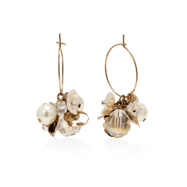 Trinket Cluster Hoop Earrings - Lady of the Lake