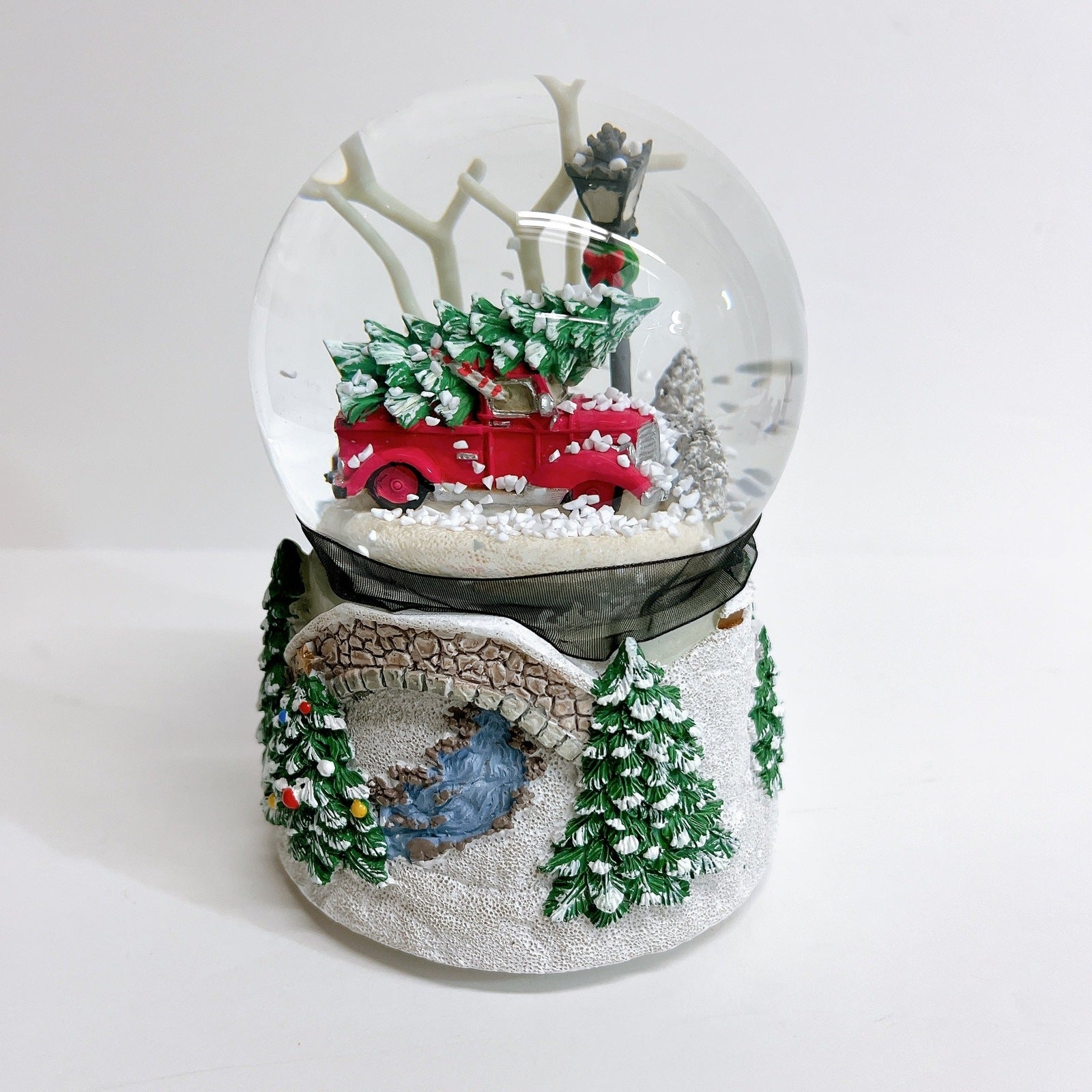 Truck & Tree Musical Snow Globe