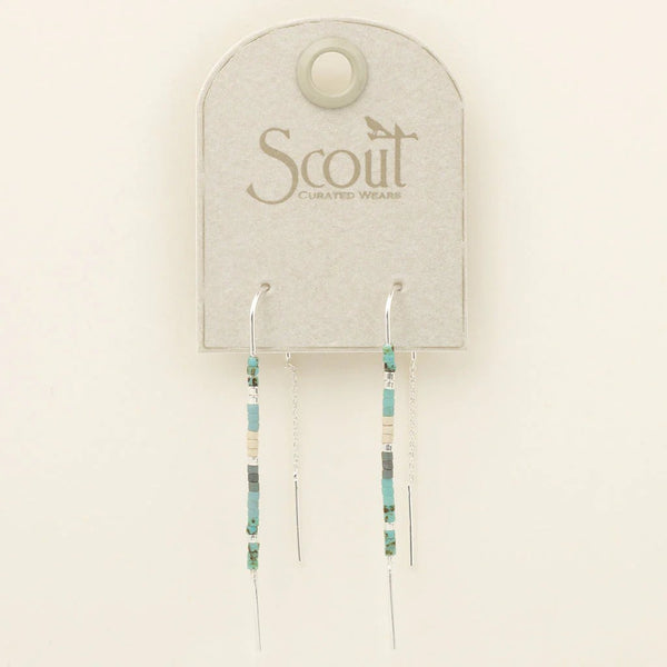 Turquoise Multi - Chromacolor Miyuki Thread Earring