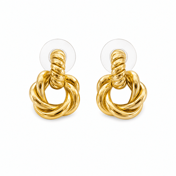 Twisted Circles Matte Stud Earrings - Lady of the Lake