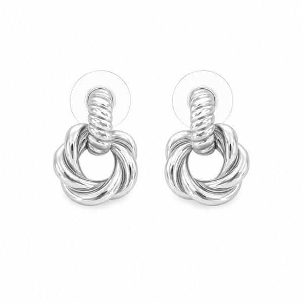 Twisted Circles Matte Stud Earrings - Lady of the Lake