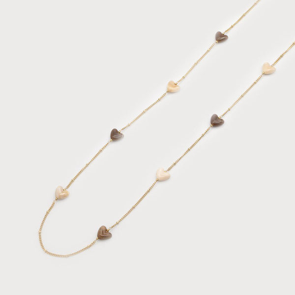 Two Tone Hearts Stainless Steel Necklace - Lady of the Lake