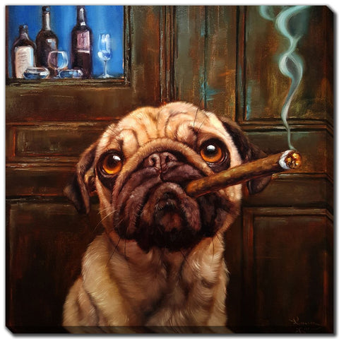 Uptown Pug - Printed Canvas