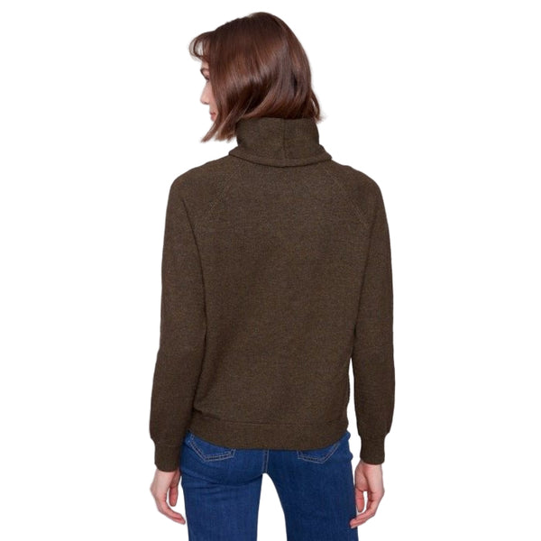 Vera Textured Cowl Neck Knit Sweater - Lady of the Lake