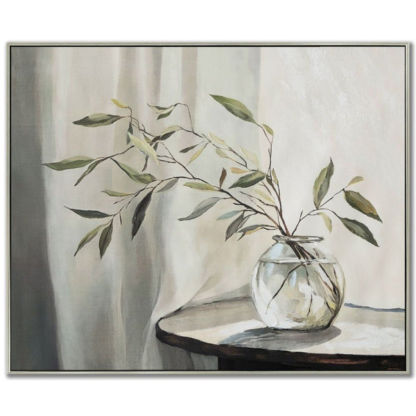 Verdant Stillness II - Hand Embellished Canvas In Floating Frame - Lady of the Lake