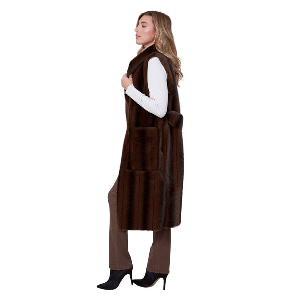 Victoria Faux Fur Knit Vest - Lady of the Lake