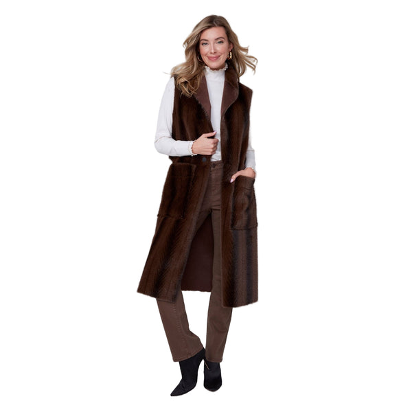 Victoria Faux Fur Knit Vest - Lady of the Lake