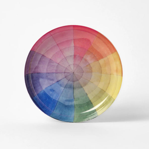 Vintage Colour Wheel Round Enamel Tray - Lady of the Lake