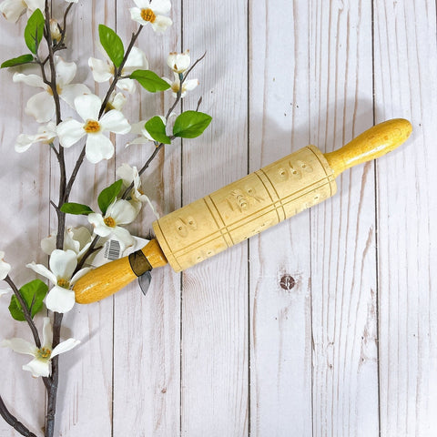 Vintage Embossed Rolling Pin