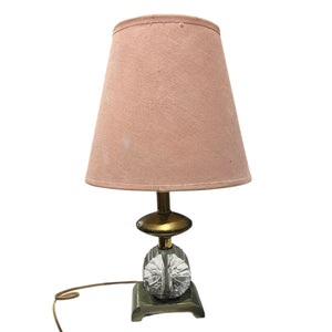 Vintage Glass & Metal Lamp - Lady of the Lake