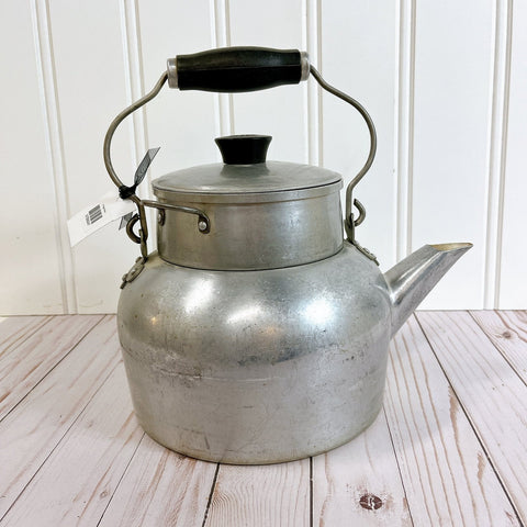 Vintage Metal Kettle With Double Boiler