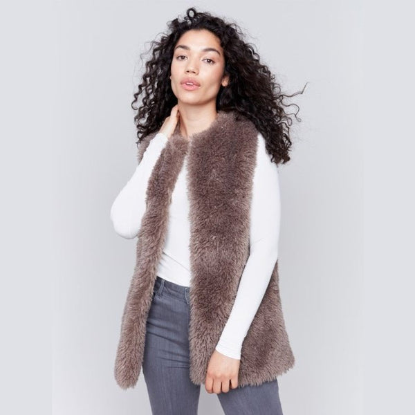 Vivian Long Faux Fur Vest