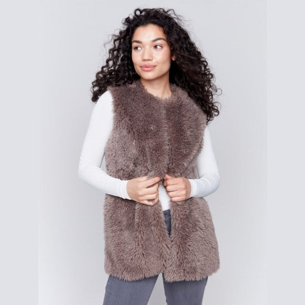 Vivian Long Faux Fur Vest