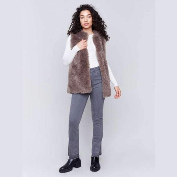 Vivian Long Faux Fur Vest