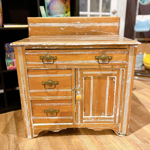 Washstand With Whitewashed Details - Lady of the Lake