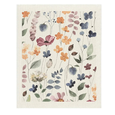 Watercolor Garden Swedish Dishcloth - Lady of the Lake