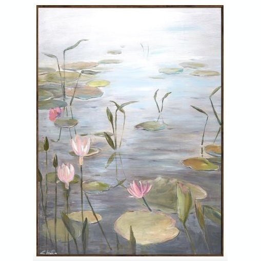 Waterlilies - Framed Printed Canvas
